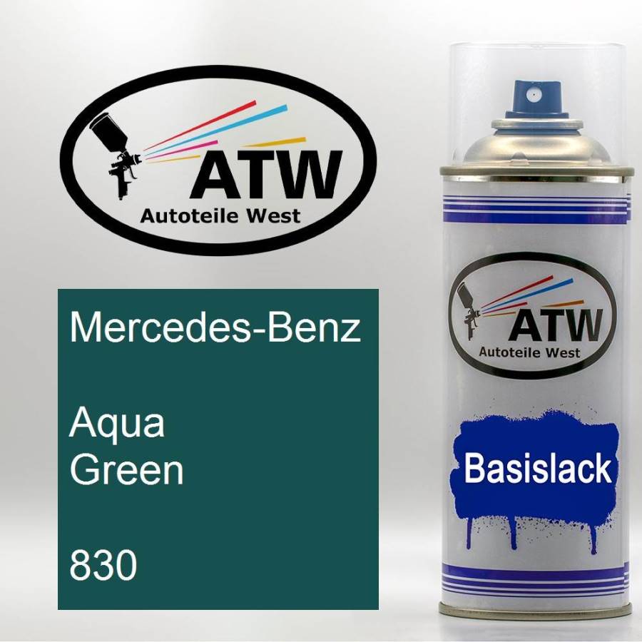 Mercedes-Benz, Aqua Green, 830: 400ml Sprühdose, von ATW Autoteile West.